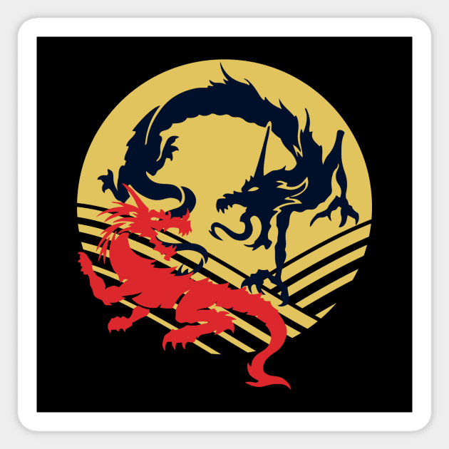 Fighting Dragons Sticker by LexieLou